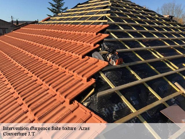 Intervention d'urgence fuite toiture   azas-31380 Couverture J.T