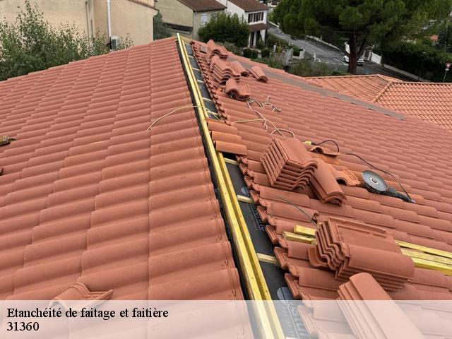 Etanchéité de faitage et faitière  saint-martory-31360 Couverture J.T