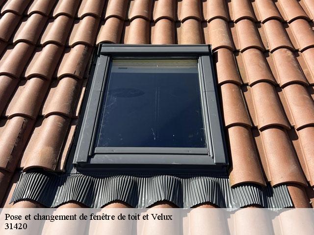 Pose et changement de fenêtre de toit et Velux  bouzin-31420 Couverture J.T